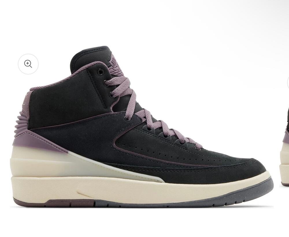New women’s Nike Jordan 2 retro mauve noir sneakers sz 6.5 - Picture 2 of 9